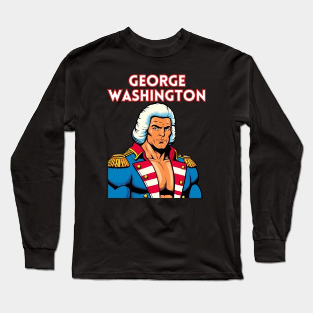 Founding Bro: George Washington Long Sleeve T-Shirt by Woodpile